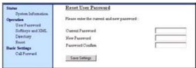 AASTRA 480I IP SIP PHONE - Cliquez sur Operation  User Password - 1
