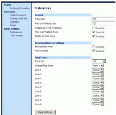AASTRA 480I IP SIP PHONE - Interface Web Aastra. - 1