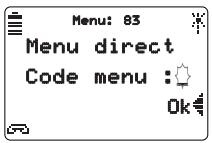 AASTRA M921 - Accès direct à une fonction du menu : - 1