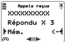 AASTRA M921 - Consulter le journal des appels reçus - 5