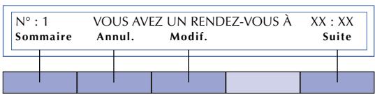 AASTRA MC 520 - Il y a déjà un (plusieurs) rendez-vous enregistré(s) dans l'agenda - 1