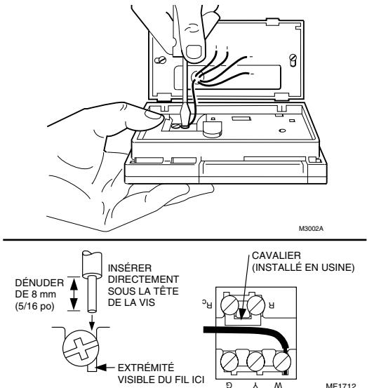 HONEYWELL T8132 - Raccordement des bornes du thermostat - 2