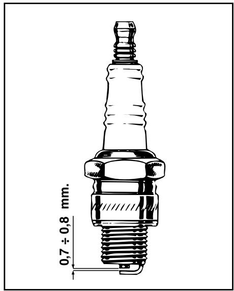 0,7 ÷ 0,8 mm.