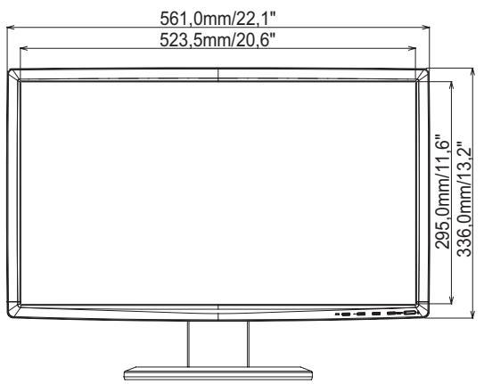 IIYAMA PROLITE B2409HDSD - Dimensions : ProLite B2409HDS / ProLite B2409HDSD - 1