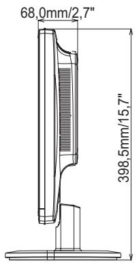 IIYAMA PROLITE B2409HDSD - Dimensions : ProLite E2409HDS - 2