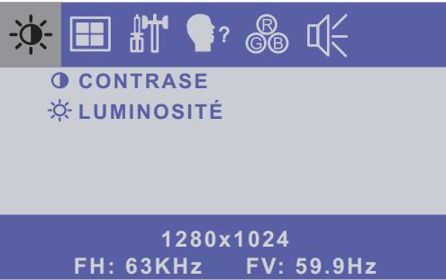 IIYAMA PROLITE T1931SR - MENU DES PARAMÈTRES DE RÉGLAGE - 1