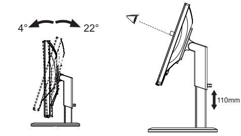 IIYAMA PROLITE B2780HSU - Ajustement de la hauteur et l'angle de VISION - 1