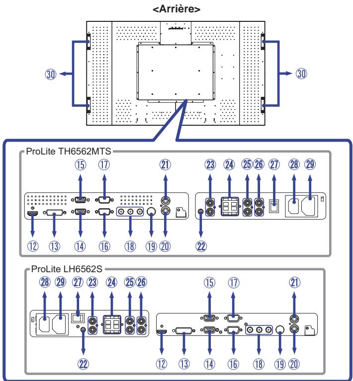 IIYAMA PROLITE LH6562S - COMMANDES ET CONNECTEURS : MONITEUR - 4