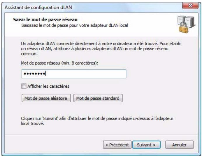 DEVOLO DLAN 200, DLAN 200, DLAN 500 - Entrer le mot de passer réseau (fig 7) - 1