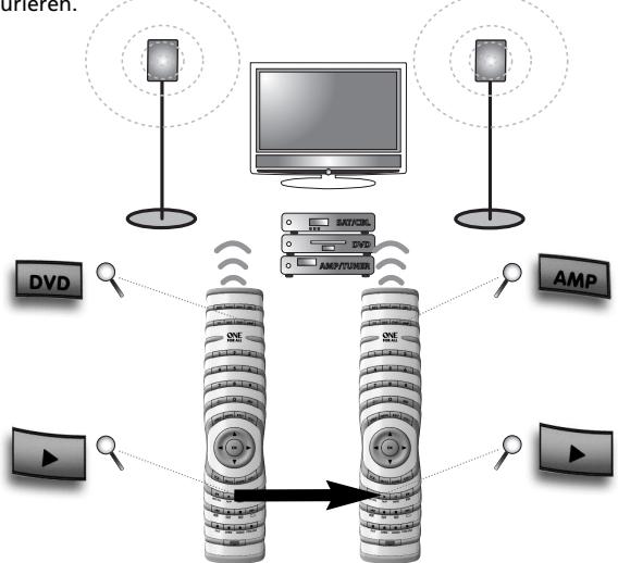 ONE FOR ALL URC 3740 - Taste umlegen - 1