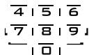 ONE FOR ALL URC 8308 - 1 2 3 Number keys / INPUT (in prog. Mode; setup features) - 1