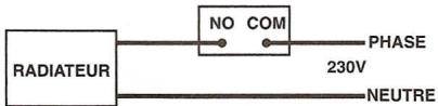 RADIATEUR NO COM PHASE 230V NEUTRE