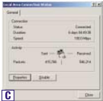 Local Area Connection Status General Connection Status Cancelled Duration 6 days 04:49:38 Speed 100 GHz/4ps Active Text Perceived Package 475.7MB 546.2mA Description Single Close C