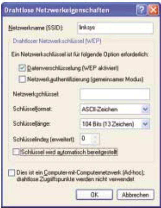 LINKSYS BEFW11S4 - Konfigurieren der Wireless-Sicherheit unter Windows XP - 8