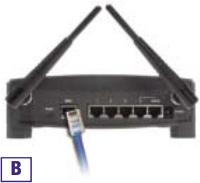 LINKSYS BEFW11S4 - Schritt 1: Anschließen des Routers - 2