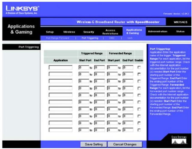 LINKSYS WRT54GS - Weiterleitungsbereich - 1