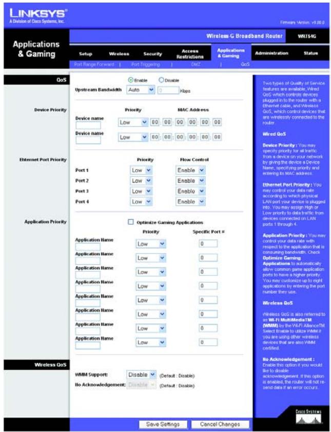 LINKSYS WRT54GS - Ethernet Port Priority - 2