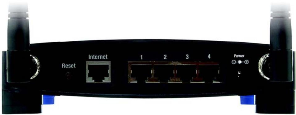 LINKSYS WRT54GS - Het hinterpaneel - 1