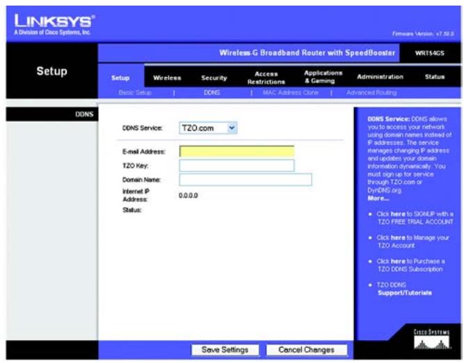 LINKSYS WRT54GS - DDNS-dienst - 2