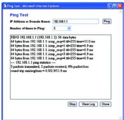 LINKSYS WRT54GS - Het tabblad Administration (Administratie) - Diagnostics (Diagnostische gegevens) - 2