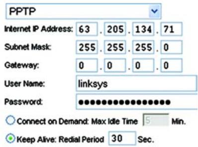 LINKSYS WRT54GS - Type de connexion Internet - 5