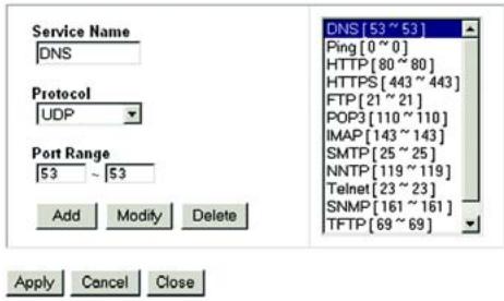 LINKSYS WRT54GS - Blockierte Dienste - 1