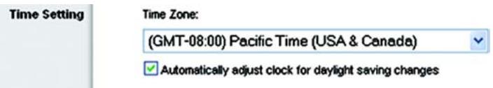 LINKSYS WRT54GS - Time Setting (Tijdinstallingen) - 2