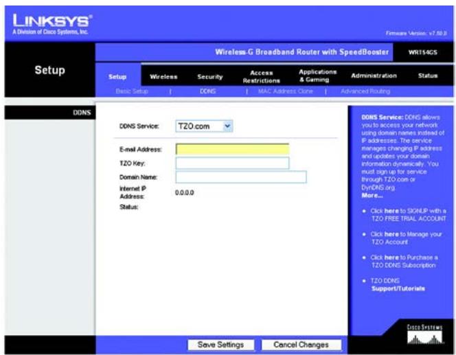 LINKSYS WRT54GS - DDNS-Dienst - 2