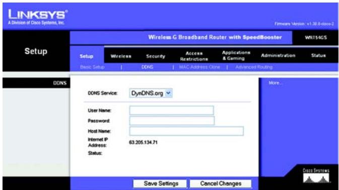LINKSYS WRT54GS - DDNS-Dienst - 1