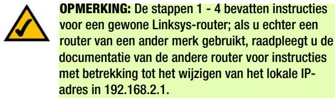 LINKSYS WRT54GS - Hardware-installatie voor verbinding met een andere router - 2