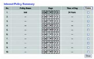 LINKSYS WRT54GS - To create an Internet Access policy: - 2