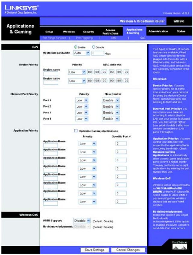 LINKSYS WRT54GS - Device Priority (Prioriteit apparaat) - 2