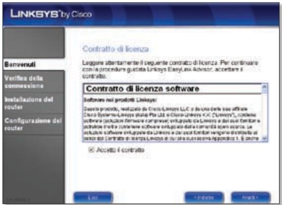 LINKSYS WRT610N - Selezionare Accetto il contratto. Fare clic su Avanti. - 1