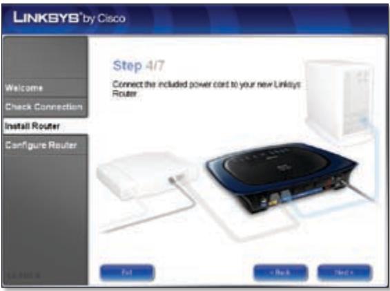 LINKSYS WRT610N - The Linksys Easy Link Adviser (LELA) Setup Wizard checks your connections. Click Next. - 5
