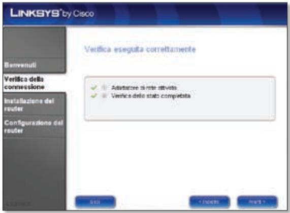 LINKSYS WRT610N - L'installazione guidata Linksys Easy Link Adviser (LELA) verifica le connessioni. Fare clic su Avanti. - 1