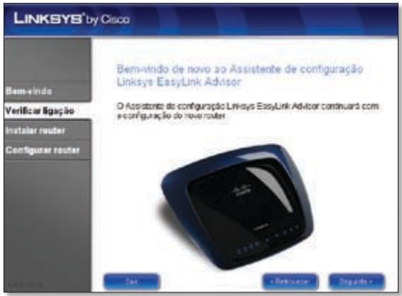 LINKSYS WRT610N - O Assistente de configuração Linksys EasyLink Advisor (LELA) verifica as ligações. Clique em Seguinte. - 2