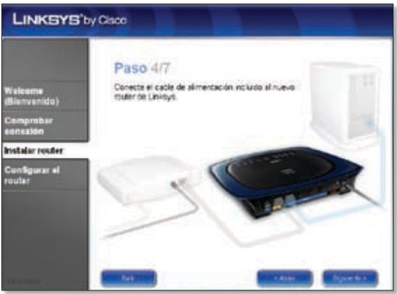 LINKSYS WRT610N - El asistente de configuración de Easy Link Advisor (LELA) de Linksys comprobará sus conexiones. Haga clic en Siguiente. - 5