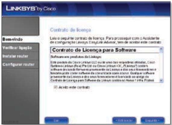 LINKSYS WRT610N - Seleccione Aceito este contrato. Clique em Seguinte. - 1