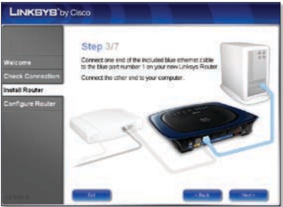 LINKSYS WRT610N - The Linksys Easy Link Adviser (LELA) Setup Wizard checks your connections. Click Next. - 4
