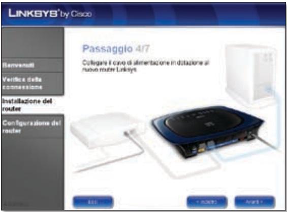 LINKSYS WRT610N - L'installazione guidata Linksys Easy Link Adviser (LELA) verifica le connessioni. Fare clic su Avanti. - 5