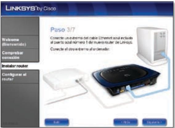 LINKSYS WRT610N - El asistente de configuración de Easy Link Advisor (LELA) de Linksys comprobará sus conexiones. Haga clic en Siguiente. - 4