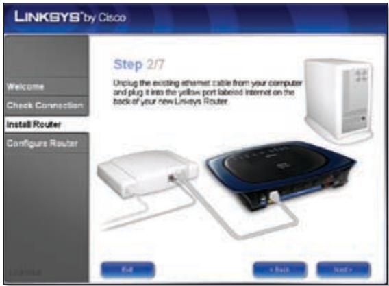 LINKSYS WRT610N - The Linksys Easy Link Adviser (LELA) Setup Wizard checks your connections. Click Next. - 3