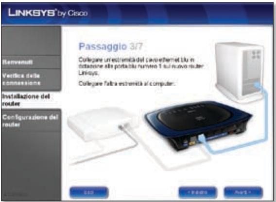 LINKSYS WRT610N - L'installazione guidata Linksys Easy Link Adviser (LELA) verifica le connessioni. Fare clic su Avanti. - 4