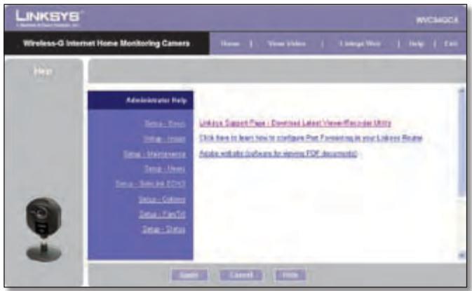 LINKSYS WVC54GCA - Help (Ayuda) - 1