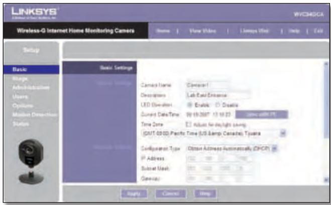 LINKSYS WVC54GCA - Setup > Basic (Configuración > Básica) - 1