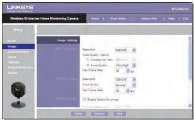 LINKSYS WVC54GCA - Setup > Image - 1