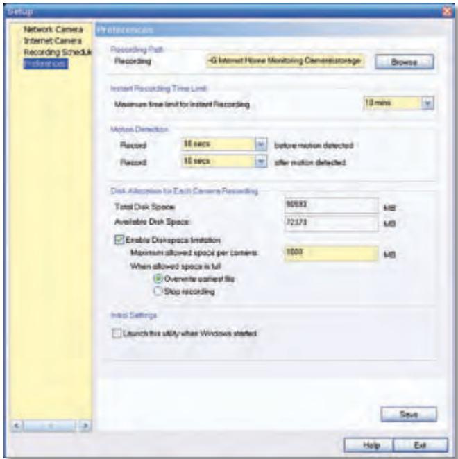 LINKSYS WVC54GCA - Setup > Preferences - 1