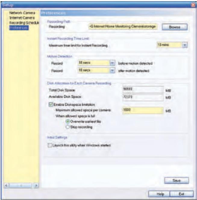 LINKSYS WVC54GCA - Einrichtung > Voreinstellungen - 1