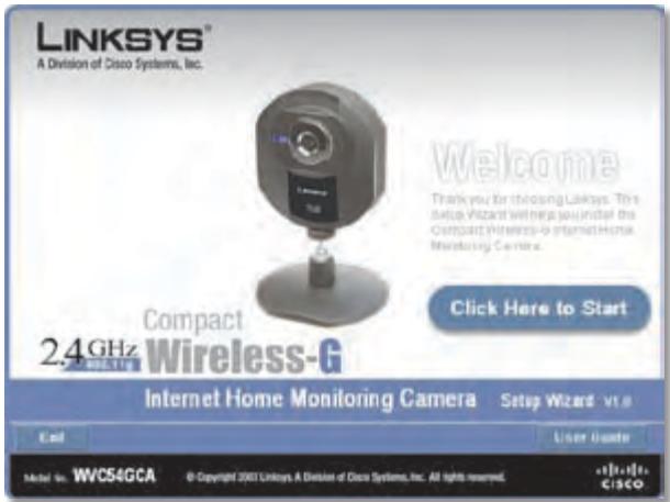 LINKSYS WVC54GCA - Installieren des Dienstprogramms der Kamera - 1