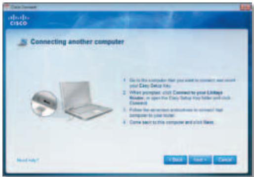 Connecting another computer 1. Get to the computer that you need to connect and record your Easy Setup Key. 2. What prompts: click Connect to your Linkage Member, or open the Easy Setup Key folder and click Connect 3. Follow the user when it is necessary to connect if you computer to your user. 4. Come back to this computer and click files. Next Help? + Back Next > Cancel